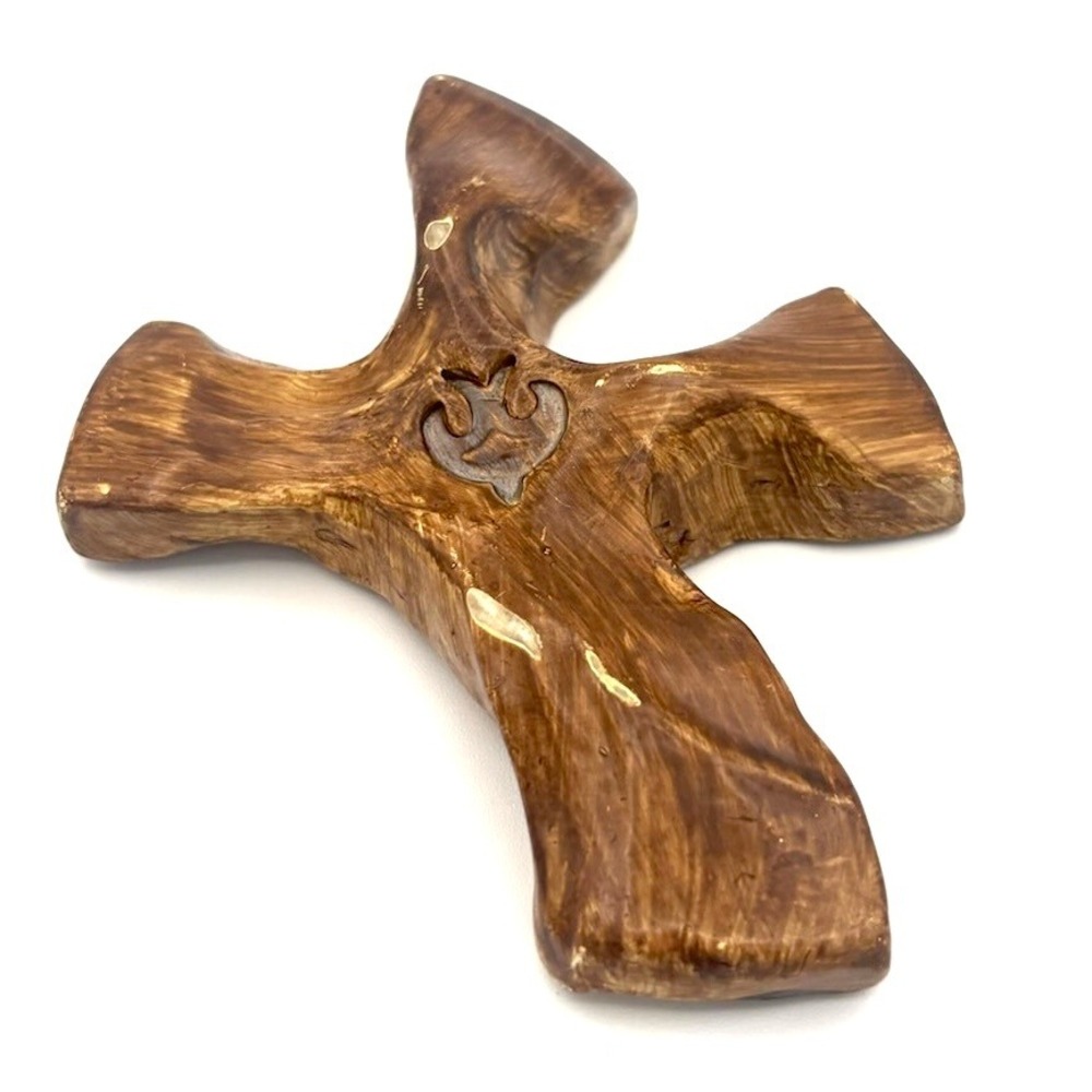 Jane Davis Original Clinging Cross Dark Tortoise Copper Prayer Meditation Gift